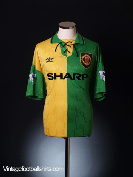 1992-93 Manchester United Match Worn Third Shirt #17 XL | Vintage