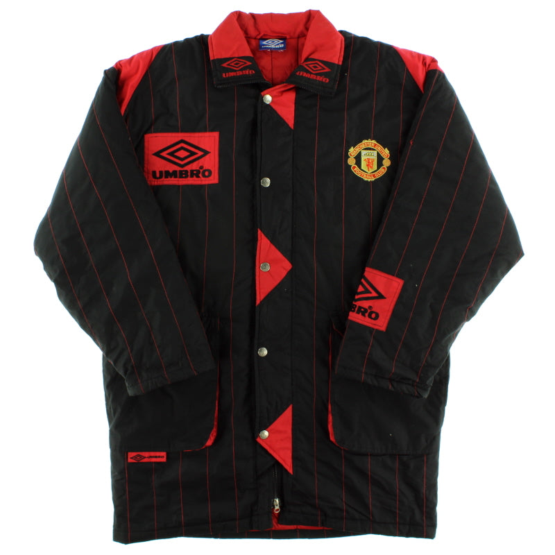 1992-93 Manchester United Umbro Padded Bench Coat *As New* L Jacket