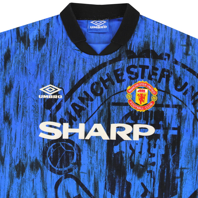 ウェア Umbro Manchester United 92/94 Away 3rd Umbro Manchester United 1993/94 Long Sleeve Third Jersey – Mens