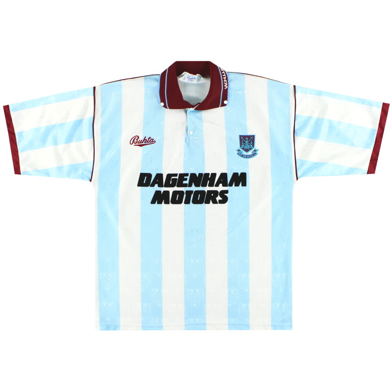 1992-93 West Ham Bukta Away Shirt *Mint* L Football Shirt