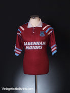 1992-93 West Ham Home Shirt M Football Shirt