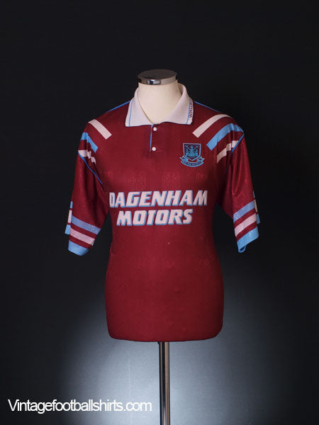 1992-93 West Ham Home Shirt M Football Shirt