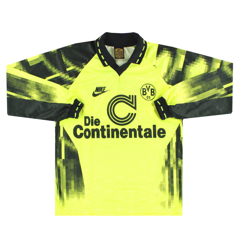 1992-93 Borussia Dortmund Nike Home Shirt L/S M | Vintage Football