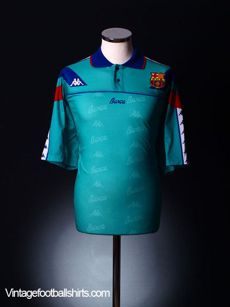 1992-95 Barcelona Away Shirt L Football Shirt
