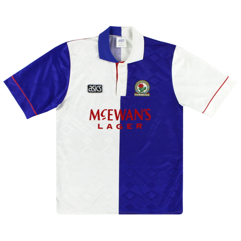 1992-94 Blackburn Asics Home Shirt *As New* L | Vintage Football