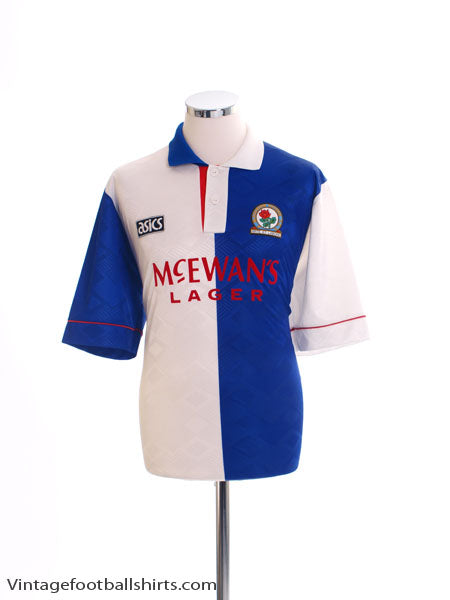 1992-94 Blackburn Home Shirt L Football Shirt