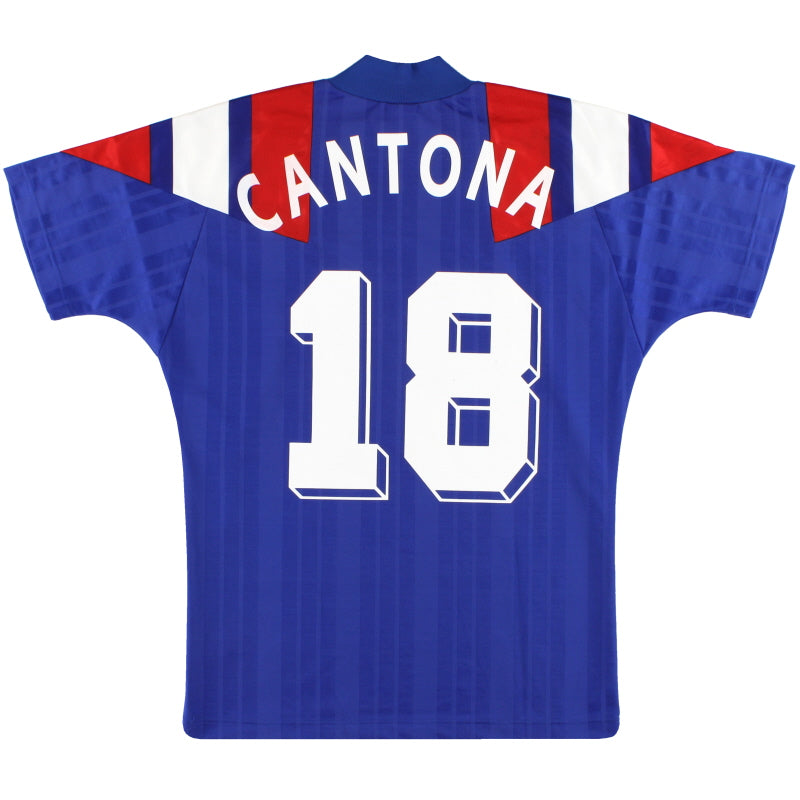 1992-94 France adidas Home Shirt Cantona #18 *Mint* S Football Shirt
