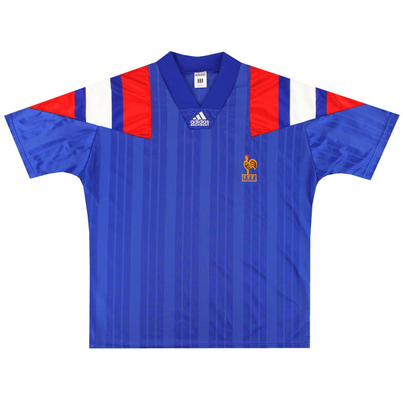 adidas フランス代表 1992-94 ホームユニフォーム 1992-94 France adidas Home Shirt XL | Vintage Football Shirts