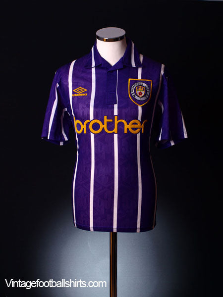 1992-94 Manchester City Away Shirt L | Vintage Football Shirts