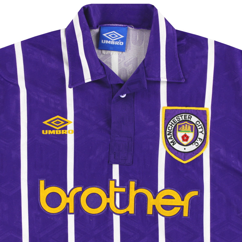 ウェア Manchester City 92/94 Away MANCHESTER CITY 1992 1994 AWAY SHIRT FOOTBALL SOCCER JERSEY