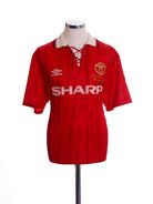 1992-94 Manchester United 'PL Champions' Home Shirt L Football Shirt