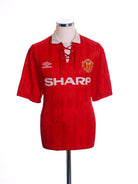 1992-94 Manchester United Home Shirt L.Boys Football Shirt