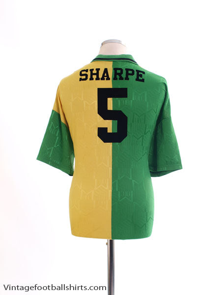 1992-94 Manchester United Newton Heath Third Shirt Sharpe #5 XXL Football Shirt
