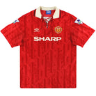 1992-94 Manchester United Umbro Home Shirt M Football Shirt