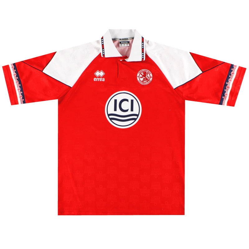 1992-94 Middlesbrough Errea Home Shirt XL Football Shirt