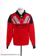 1992-94 Rangers Goalkeeper Shirt L Football Shirt