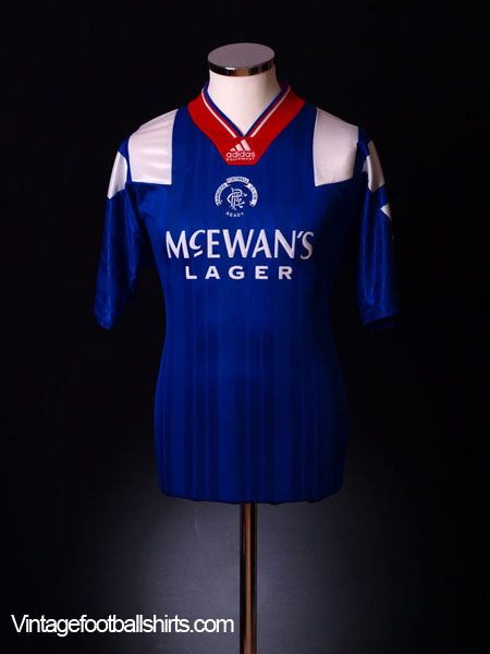 1992-94 Rangers 'Five in a Row' Home Shirt L Football Shirt