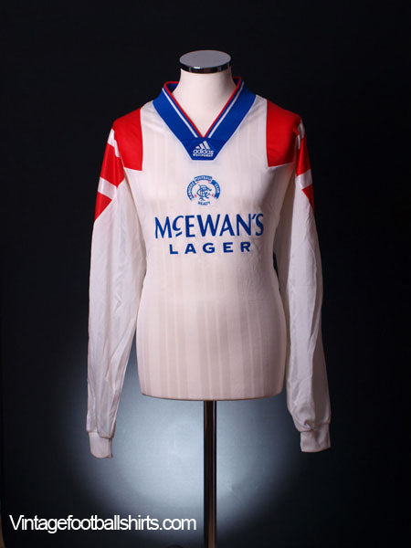 1992-94 Rangers Player Issue Away Shirt L/S XL Football Shirt