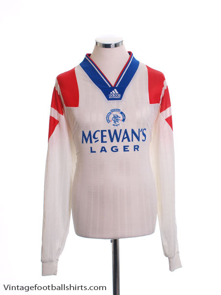 1992-94 Rangers Player Issue Away Shirt L/S XL Football Shirt