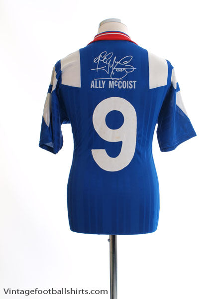 1992-94 Rangers Signature Home Shirt Ally McCoist #9 M Football Shirt