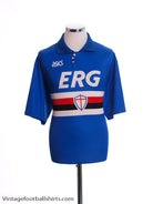1992-94 Sampdoria Home Shirt M Football Shirt