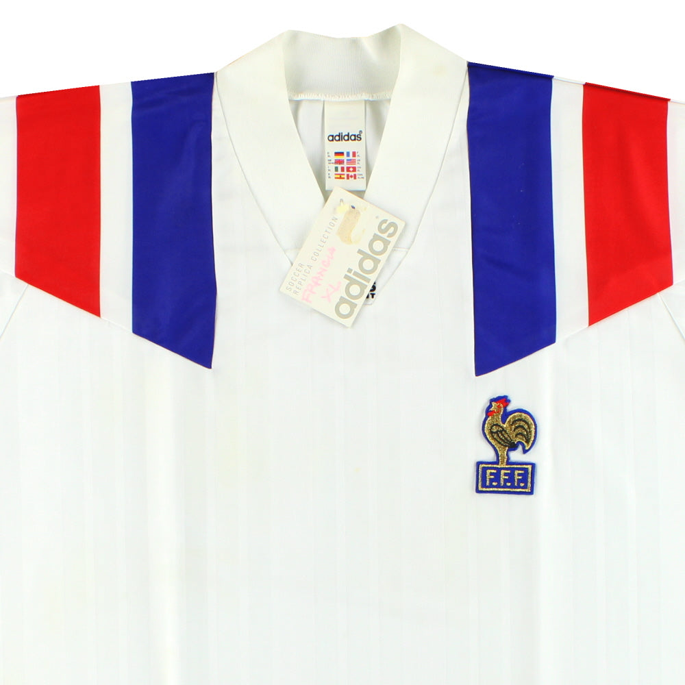adidas フランス代表92EURO AWAY 1992-94 France adidas Away Shirt *w/tags* XL | Vintage Football Shirts