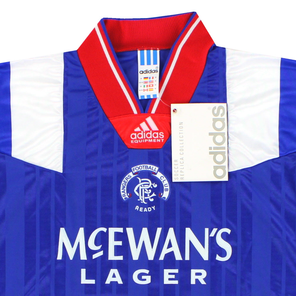 1992-94 Rangers adidas Home Shirt *w/tags* M | Vintage Football Shirts