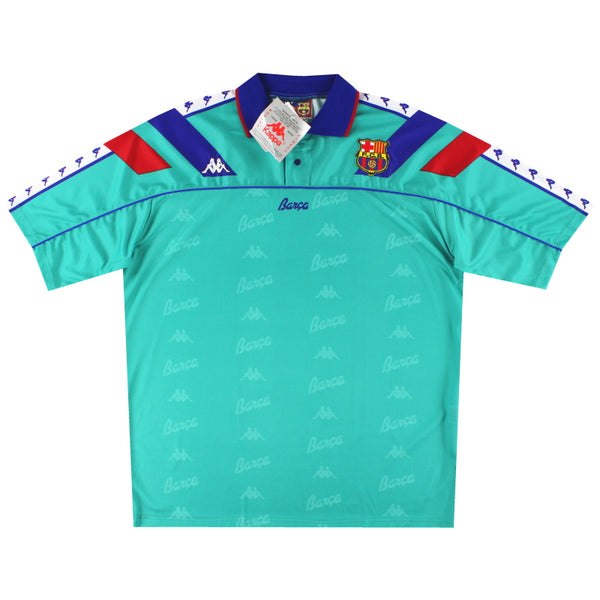Maillot De Foot Vintage Barcelona 1992-93 Kappa, Domicile, Manches Courtes, Taille XL