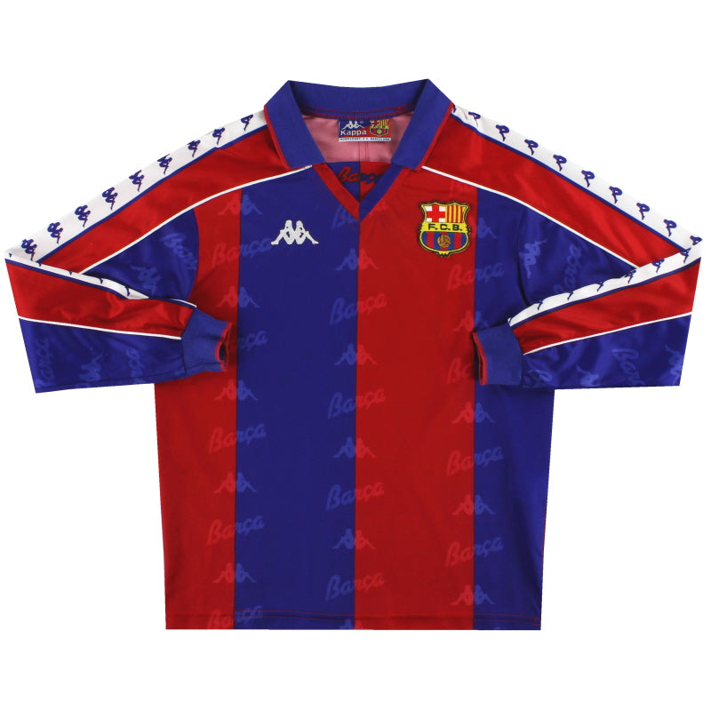 1992-95 Barcelona Kappa Home Shirt L/S Womens 12 Vintage