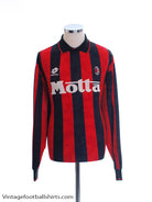 1993-94 AC Milan Home Shirt #3 L/S XL Football Shirt