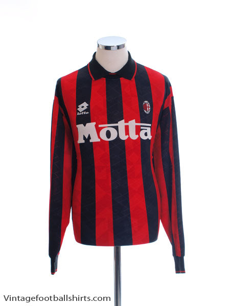 1993-94 AC Milan Home Shirt #3 L/S XL Football Shirt