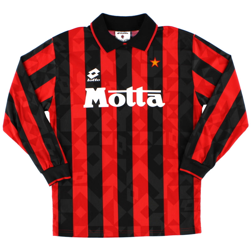 1993-94 AC Milan Lotto Home Shirt L/S XL.Boys | Vintage Football