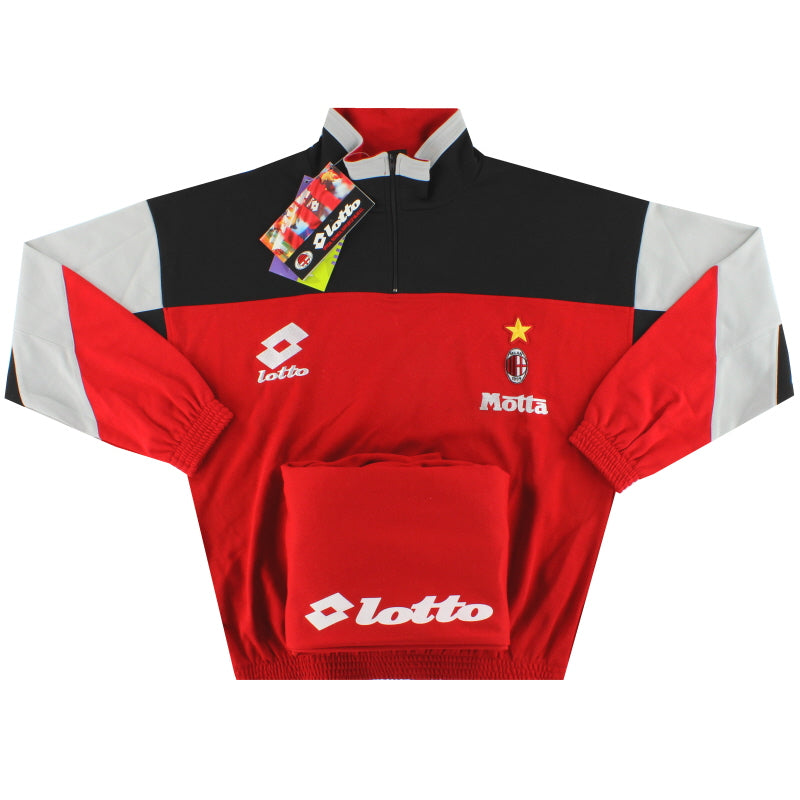ウェア 1993-94 AC Milan Lotto Tracksuit 1993-94 AC Milan Lotto 1/4 Zip Tracksuit *w/tags* M 41230