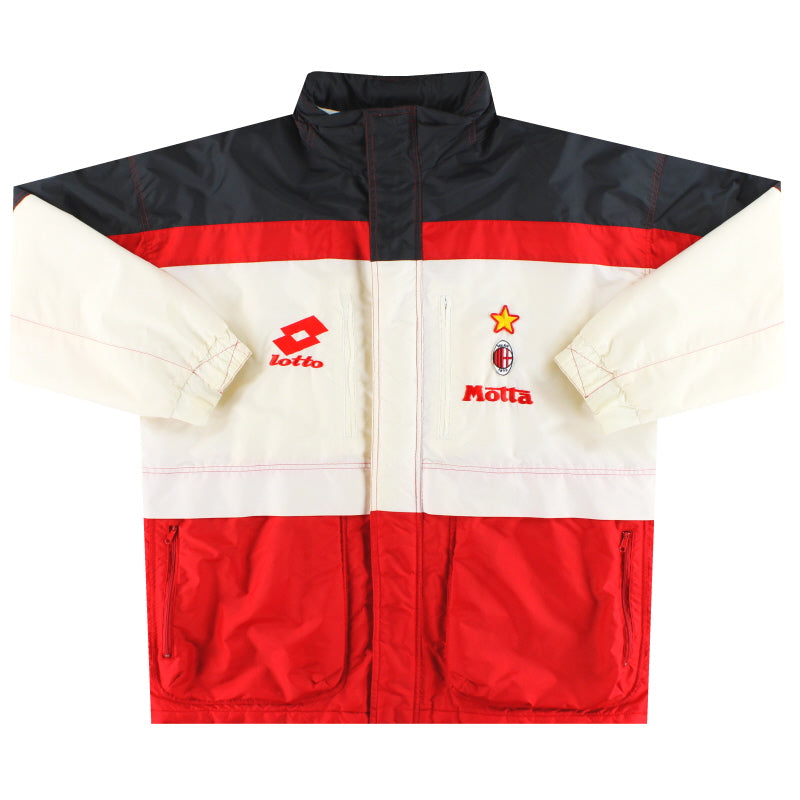 1993-94 AC Milan Lotto Bench Coat S | Vintage Football Shirts