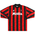 1993-94 AC Milan Lotto Home Shirt #9 L/S L Football Shirt