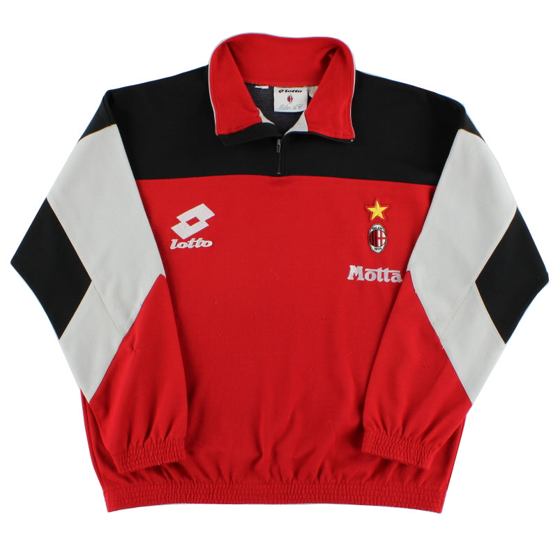1993-94 AC Milan Lotto 1/4 Zip Drill Top XXL Training Top