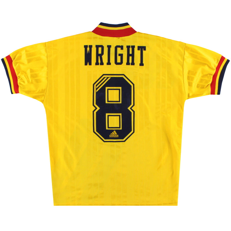 1993-94 Arsenal adidas Away Shirt Wright #8 S Football Shirt