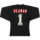1993-94 Arsenal adidas Goalkeeper Shirt Seaman #1 S Football Shirt