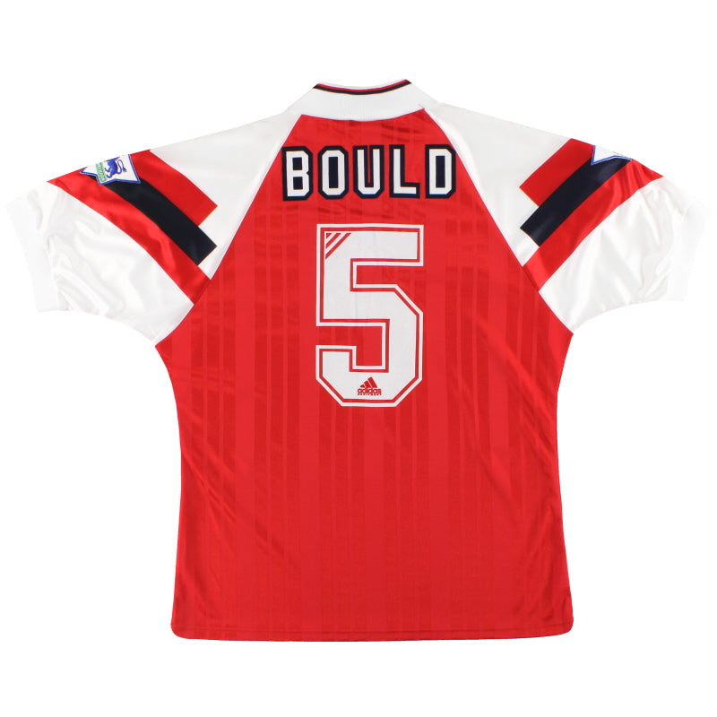 1993-94 Arsenal adidas Match Issue Home Shirt Bould #5 L Football Shirt