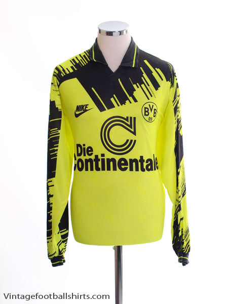 1993-94 Borussia Dortmund Home Shirt L/S L Football Shirt