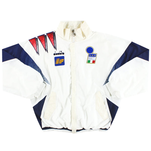 Veste Training Italie Diadora 1994 - Vintage - Taille M - Blanc