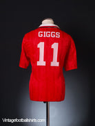 1993-94 Manchester United 'Premier League Champions' Home Shirt Giggs #11 L Football Shirt