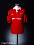 1993-94 Manchester United 'Premier League Champions' Home Shirt Cantona #7 M Football Shirt