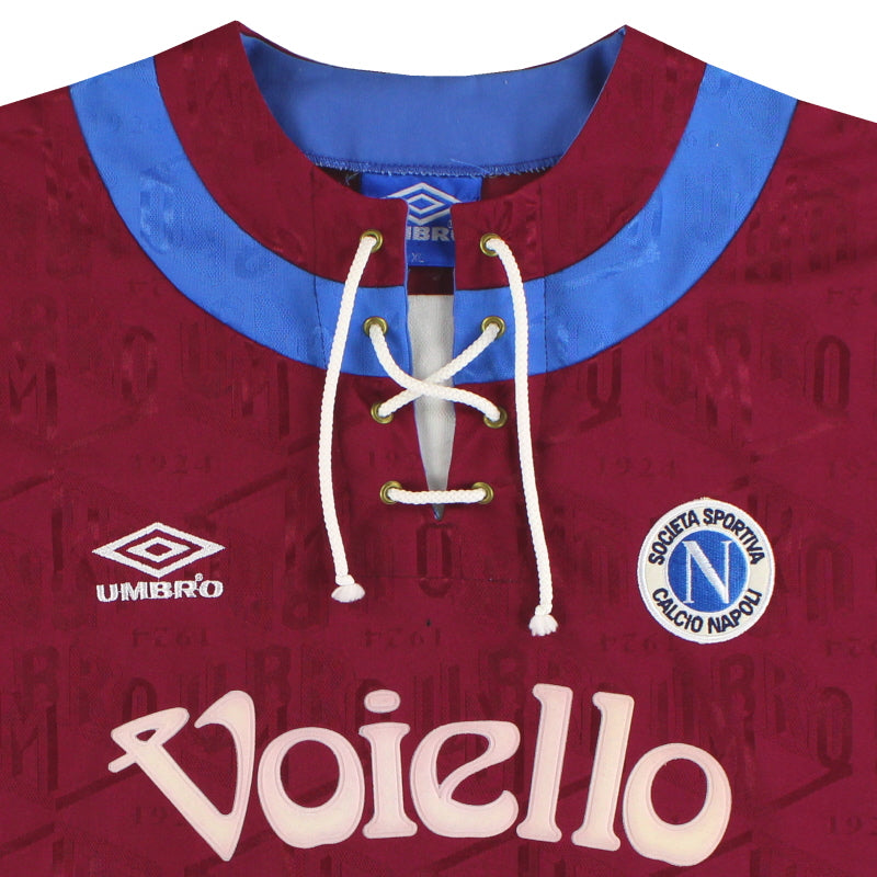 1993-94 Napoli Umbro Player Issue Third Shirt #18 XL | Vintage