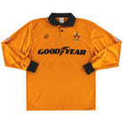 1993-94 Wolves Match Issue Home Shirt L/S #3 L Football Shirt