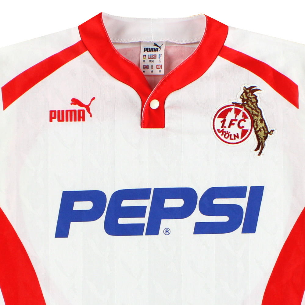 1993-94 FC Koln Puma Home Shirt L/S M | Vintage Football Shirts
