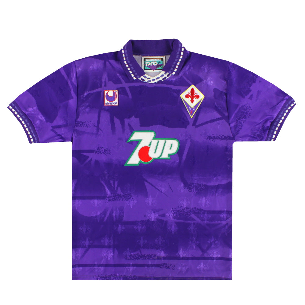 1993-94 Fiorentina Uhlsport Home Shirt L | Vintage Football Shirts