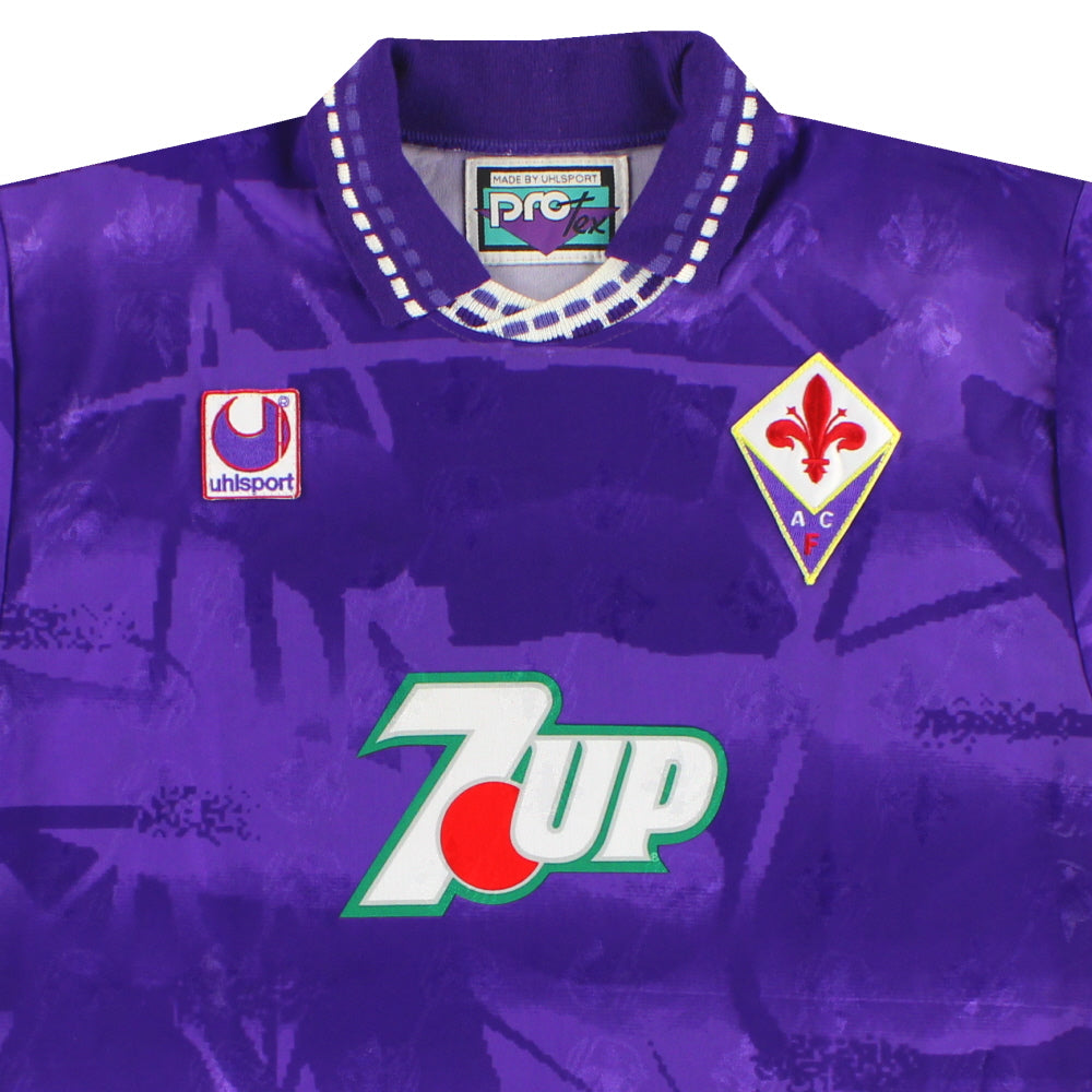 Uhlsport 93/94フィオレンティーナ ユニフォーム ヴィンテージ Ｍ 1993-94 Fiorentina Uhlsport Home Shirt L | Vintage Football Shirts