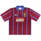 1993-95 Aston Villa Asics Home Shirt S Football Shirt