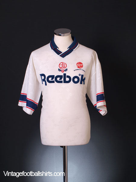 1993-95 Bolton 'The Cola-Cola Cup Final' Home Shirt L Football Shirt